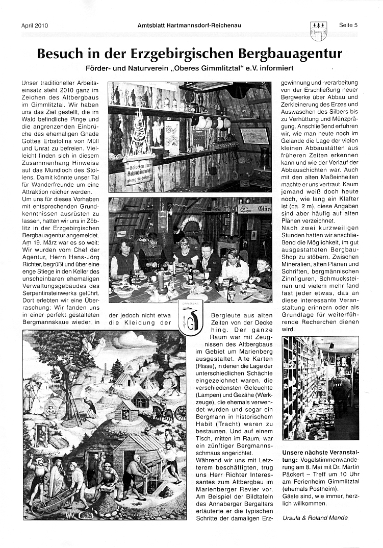 Mitteilung im Amtsblatt