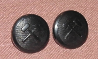 Bergmännischer Knopf - schwarz, klein 18mm